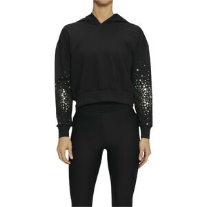 ULTRACOR Black Hoodie Radon Celestial Crop Nero Metal Sweatshirt Lounge Small